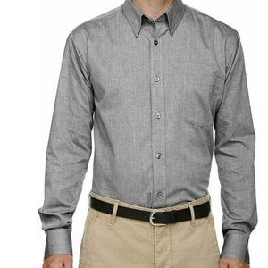 Wholesale Lot of 3 - Men's Wrinkle Resistant Button-Down Shirt (Black Silk)